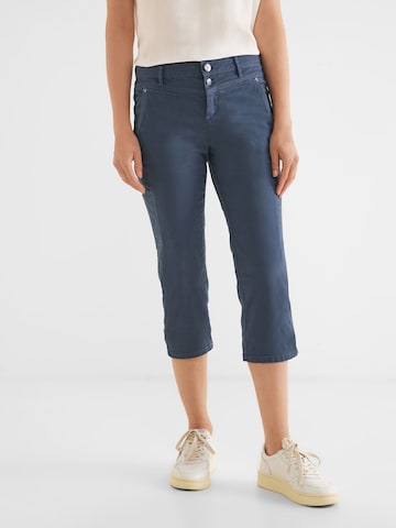 Coupe slim Pantalon STREET ONE en bleu : devant