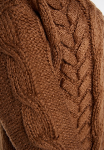 usha WHITE LABEL Knit Cardigan in Brown
