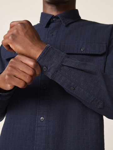 Next Regular fit Button Up Shirt in Blue
