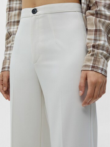 Pull&Bear Wide leg Pleated Pants in White