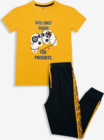 Threadboys Pajamas 'Present' in Yellow: front