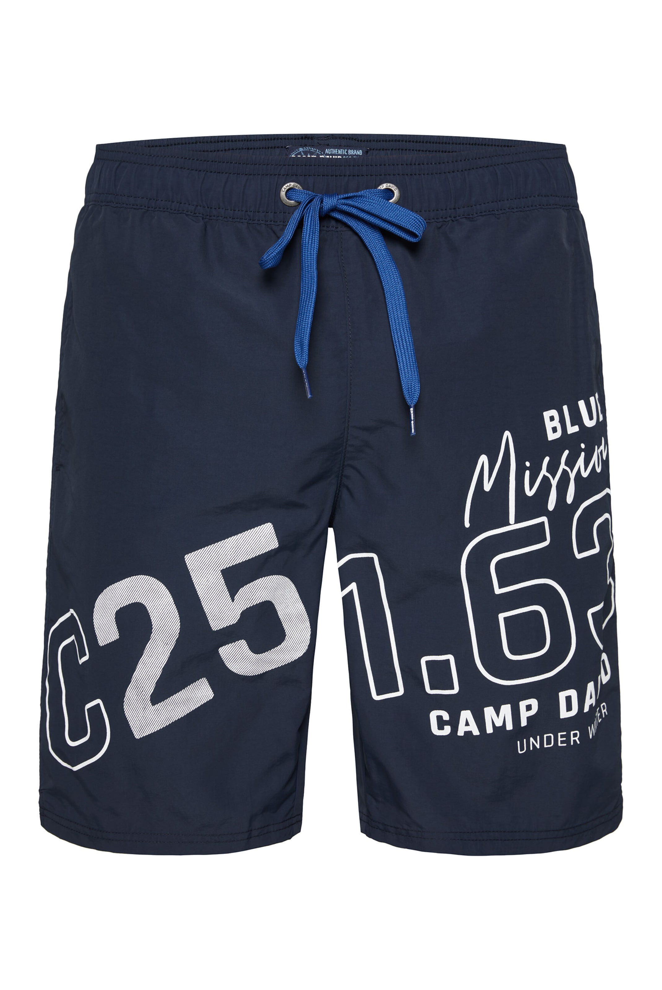 Shorts de bain CAMP DAVID en bleu : devant