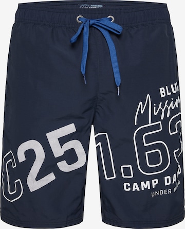 Shorts de bain CAMP DAVID en bleu : devant