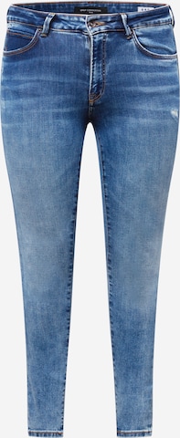 ONLY Carmakoma Skinny Jeans in Blauw: voorkant