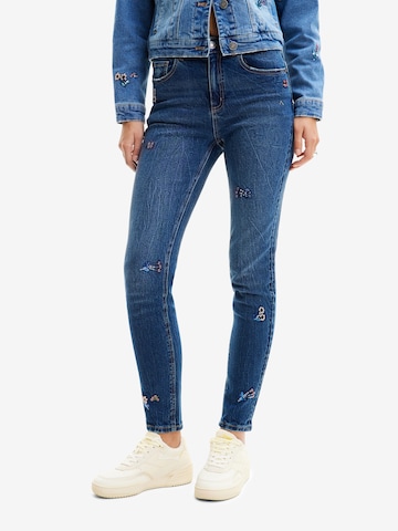 Coupe slim Jean Desigual en bleu : devant