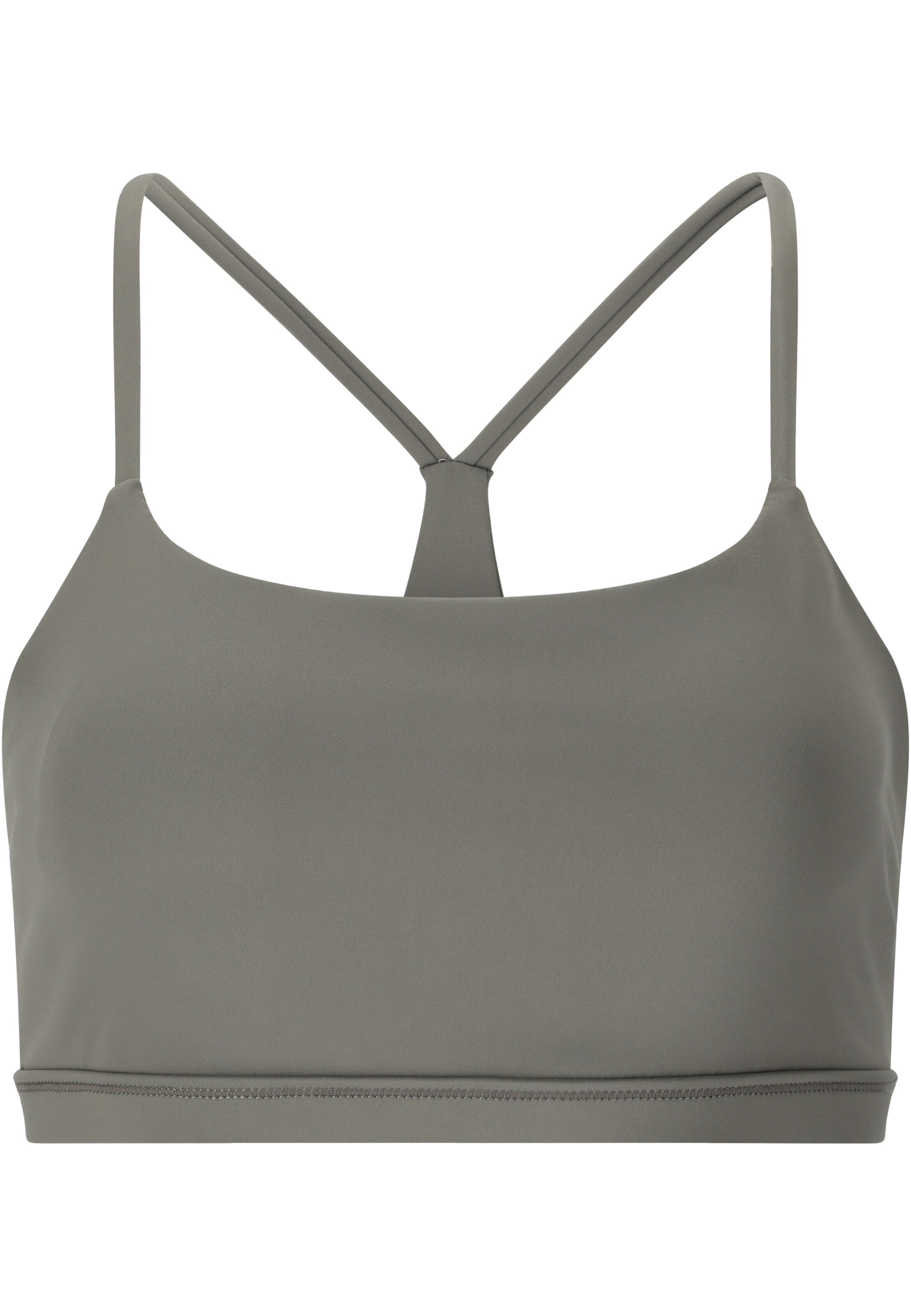 Athlecia Low Support Sport-BH 'Blossom' in Grau: Vorderseite