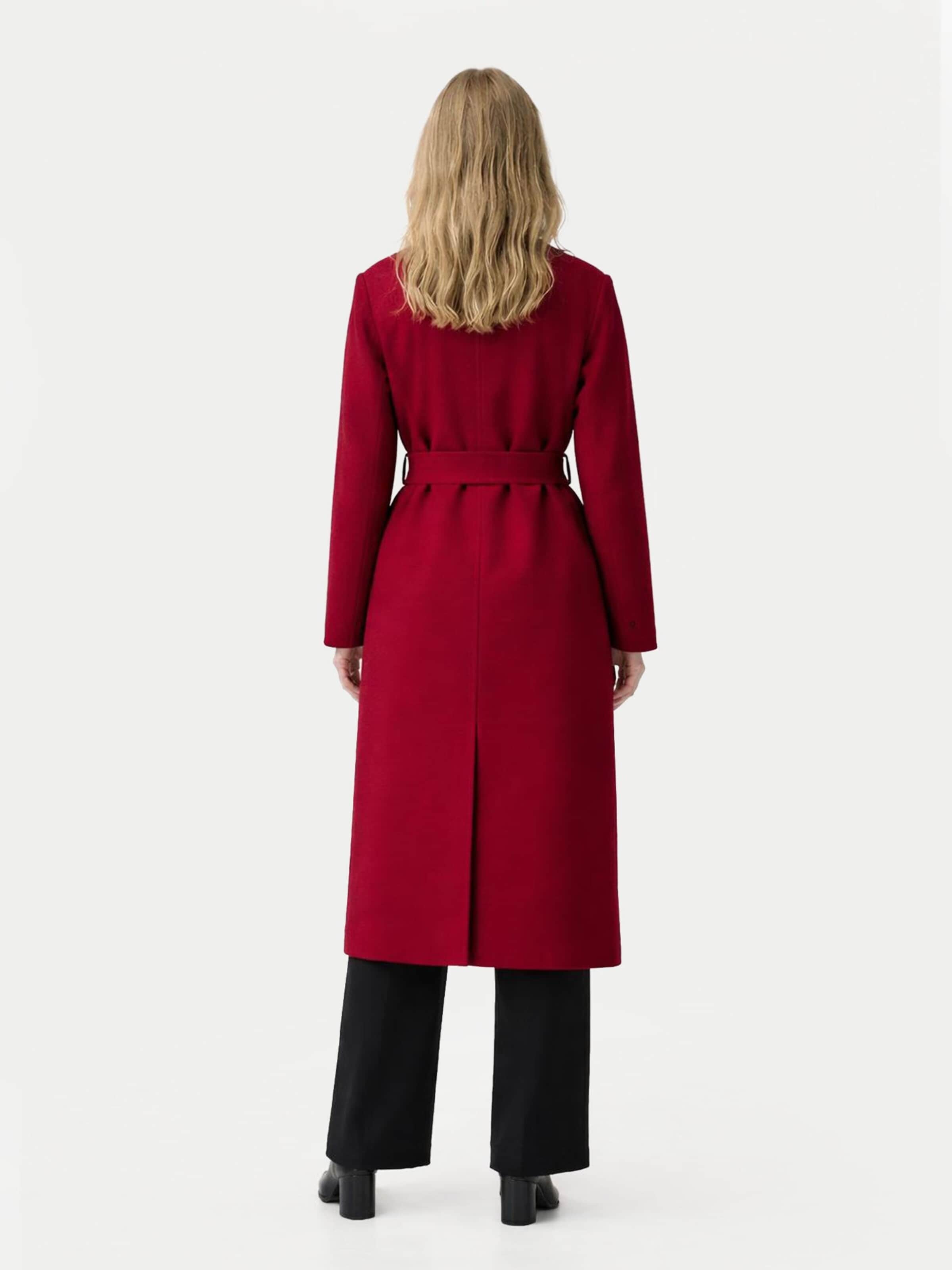 GOBI Cashmere - Abrigo de entretiempo 'Women’s Double-Breasted Cashmere Coat' en rojo