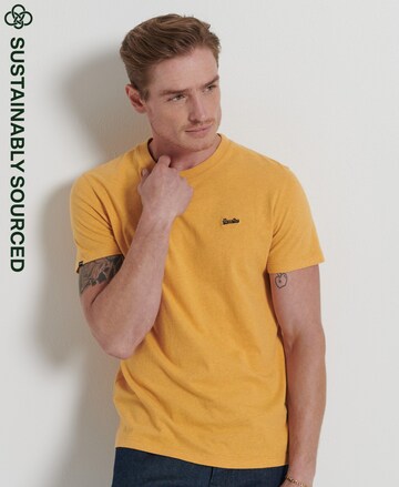 T-Shirt Superdry en jaune : devant