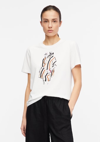 COMMA Shirt in Wit: voorkant