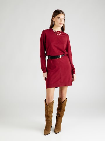 s.Oliver Knitted dress in Red: front