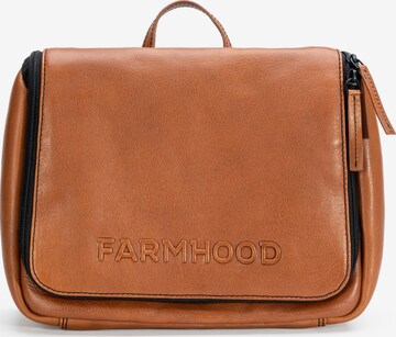 Farmhood Toiletry Bag in Brown: front