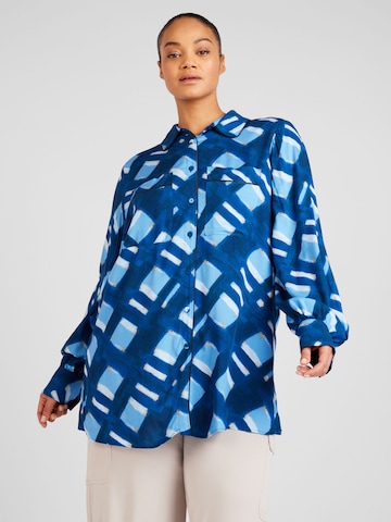 Persona by Marina Rinaldi Blouse 'GALLIA' in Blauw: voorkant