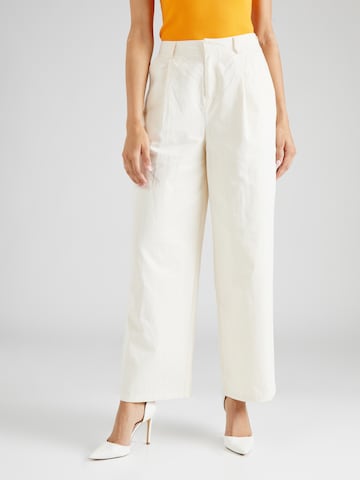 Wide leg Pantaloni con pieghe di Dorothy Perkins in beige: frontale