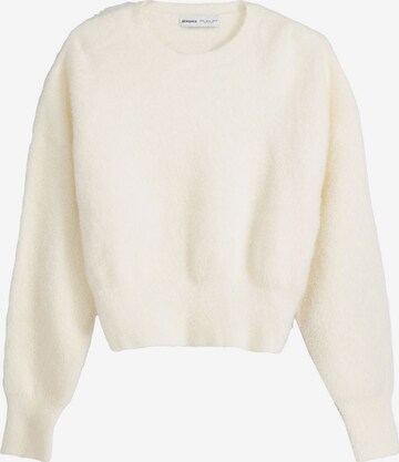 Bershka Sweater in Beige: front