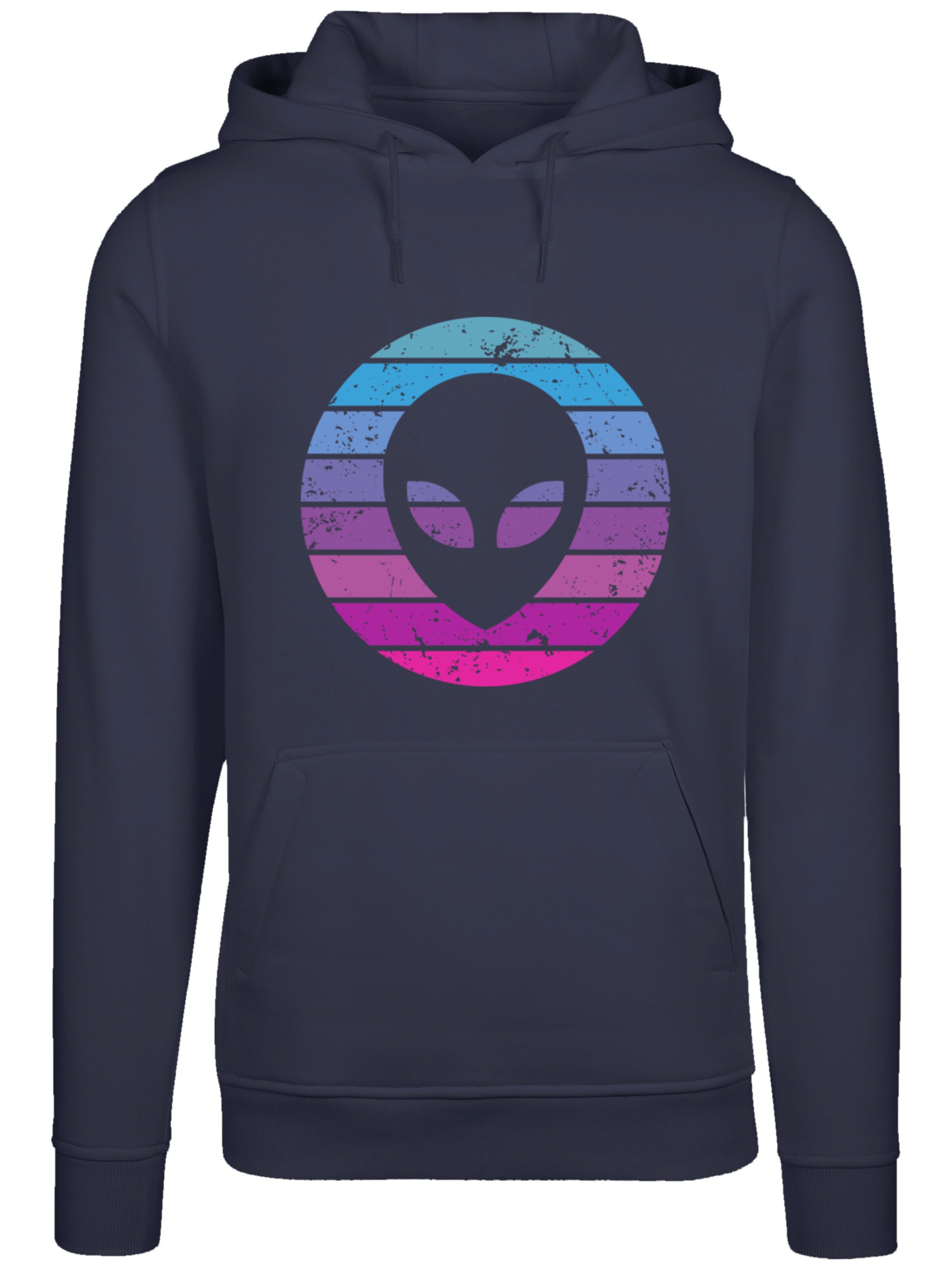 Sweat-shirt 'Alien Kopf' F4NT4STIC en bleu : devant