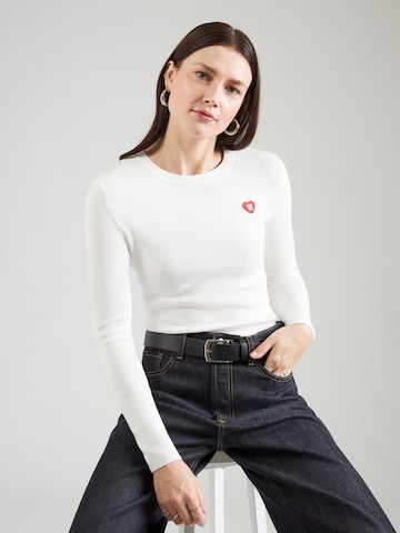 HUGO Sweter 'Sarpha' w kolorze biały: przód