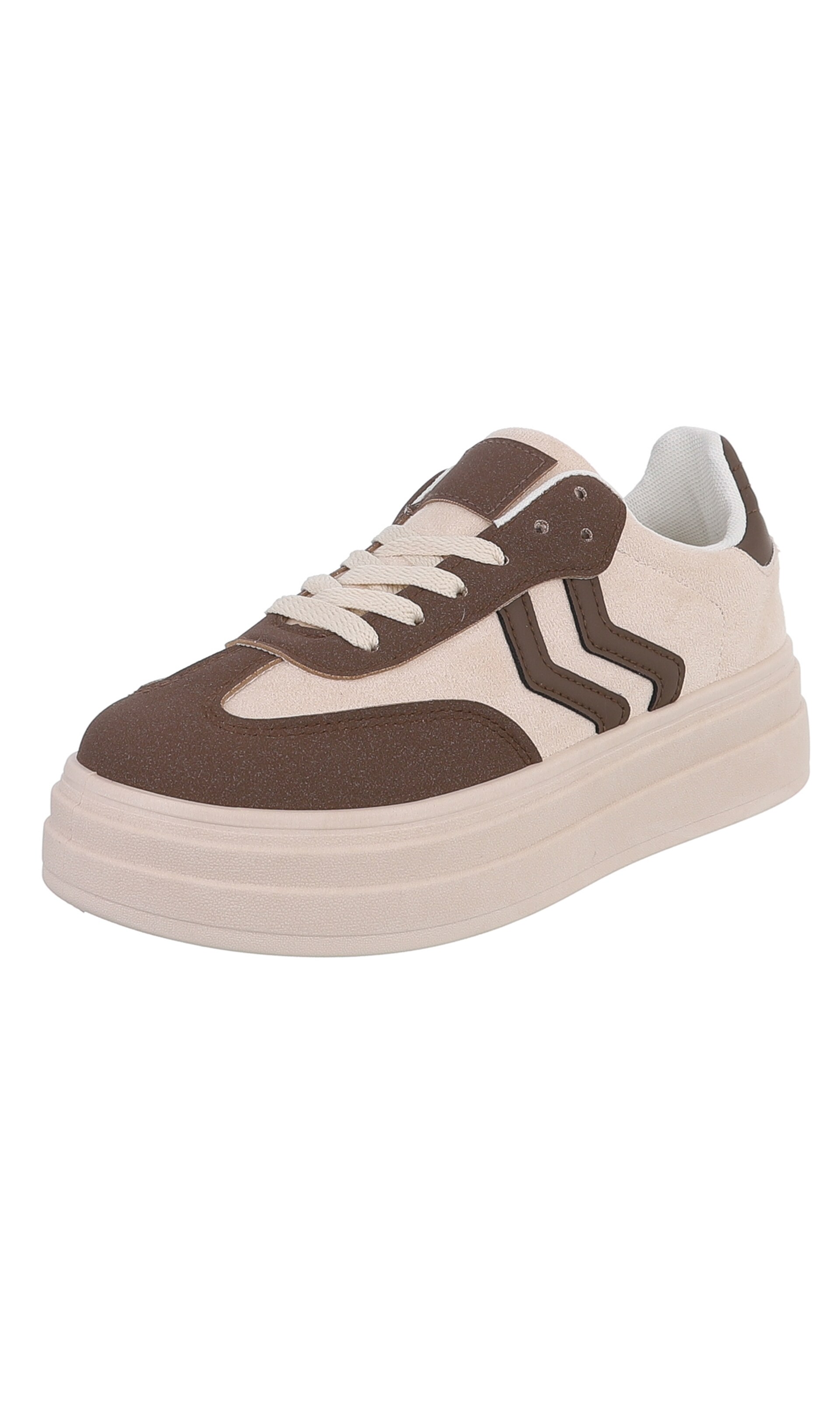 Ital-Design Sneaker in 36 in schoko / cappuccino, Produktansicht