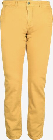 Le Temps Des Cerises Regular Chino Pants in Yellow: front