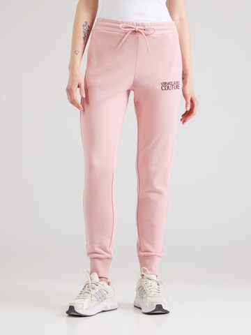 Effilé Pantalon Versace Jeans Couture en rose : devant