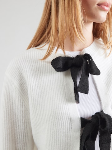 PIECES Knit cardigan 'PCSILLY' in White