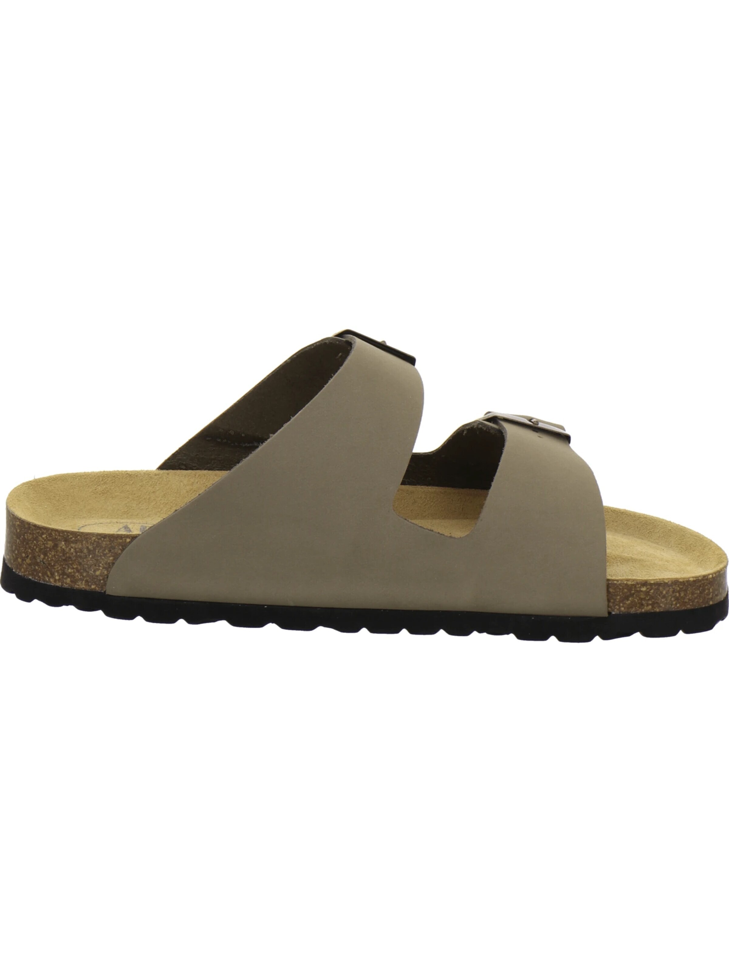 AFS-Schuhe - Zapatos abiertos 'Pantoletten Herren Zweischnaller khaki Nubukleder' en verde