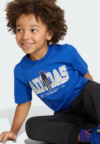 ADIDAS SPORTSWEAR - Camisa funcionais 'Adidas x Minecraft' em azul