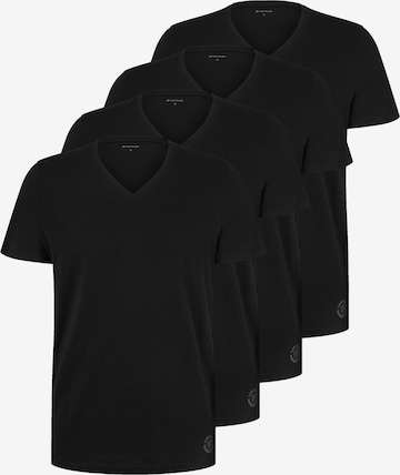 TOM TAILOR Shirt in Black: front