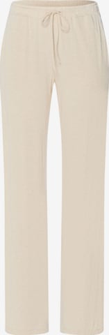 Hanro Pajama pants 'Natural Elegance' in Beige: front