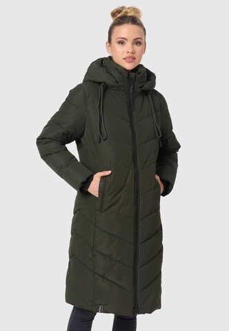 NAVAHOO Winter Coat 'Sahnekatzii XIV' in Green: front