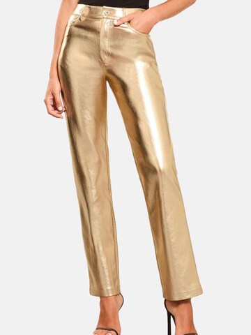 Lipsy Pants in Gold: front