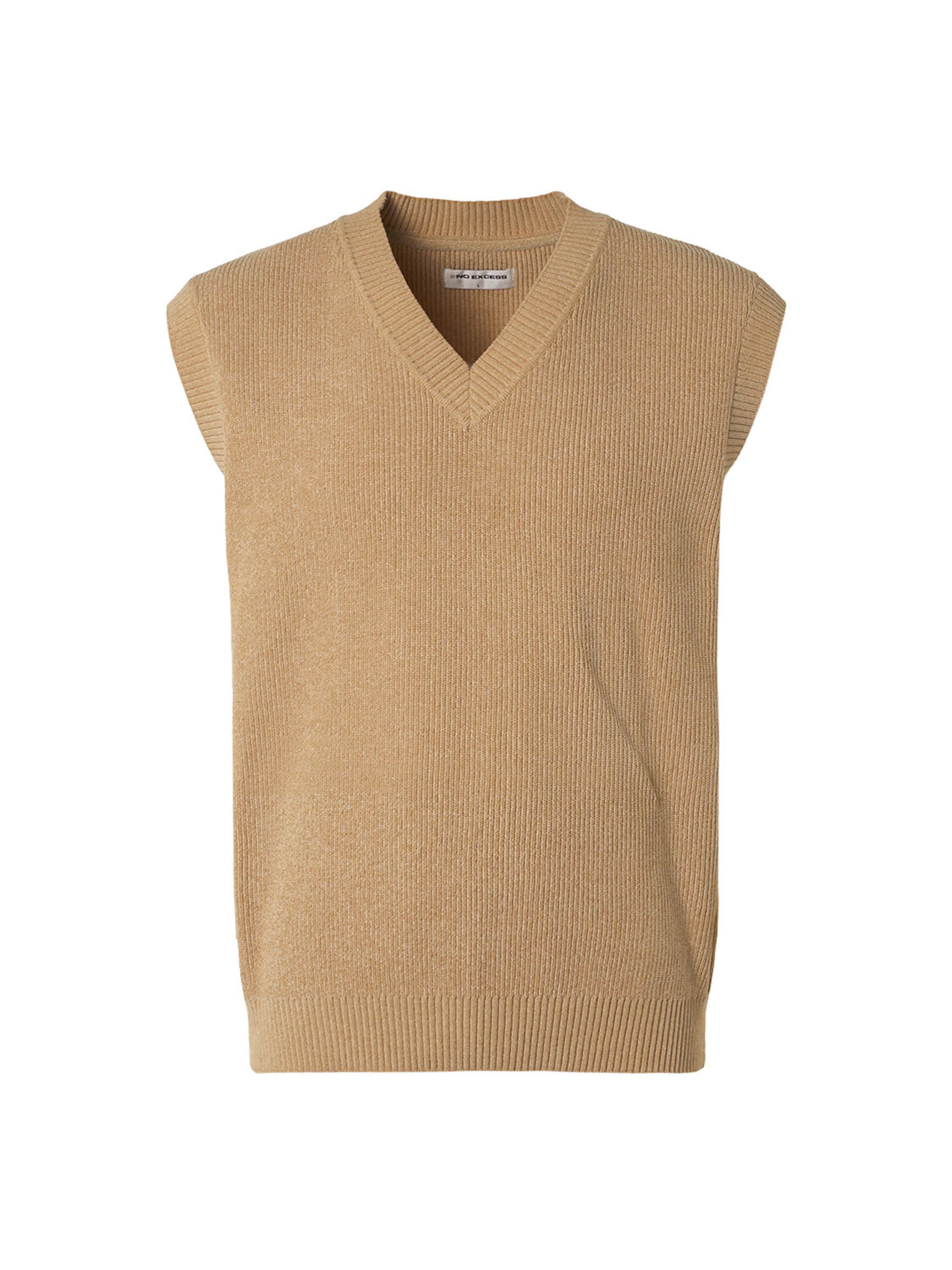 No Excess Slipover in Beige: front