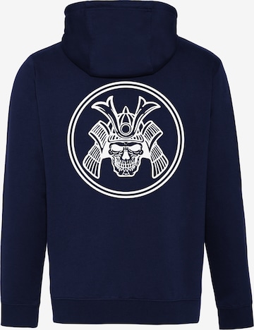 Oldskull Sweatjacke in Blau: Vorderseite
