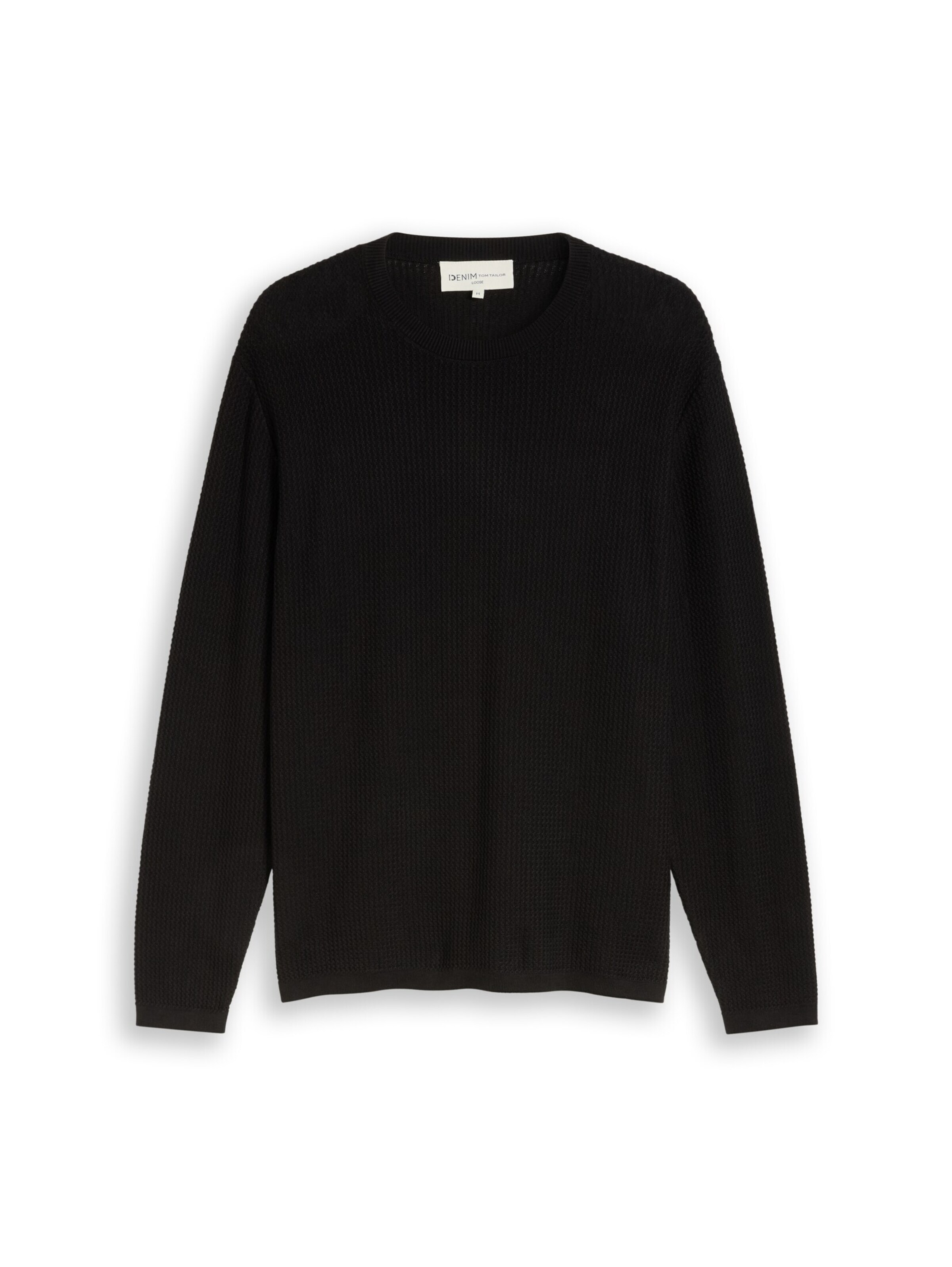 TOM TAILOR DENIM Pullover in Schwarz: Vorderseite