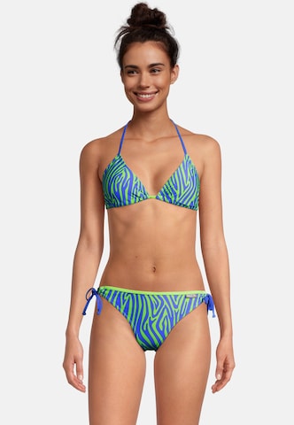 BECO the world of aquasports Bustier Bikini 'Zebra Vibes' in Blau: Vorderseite