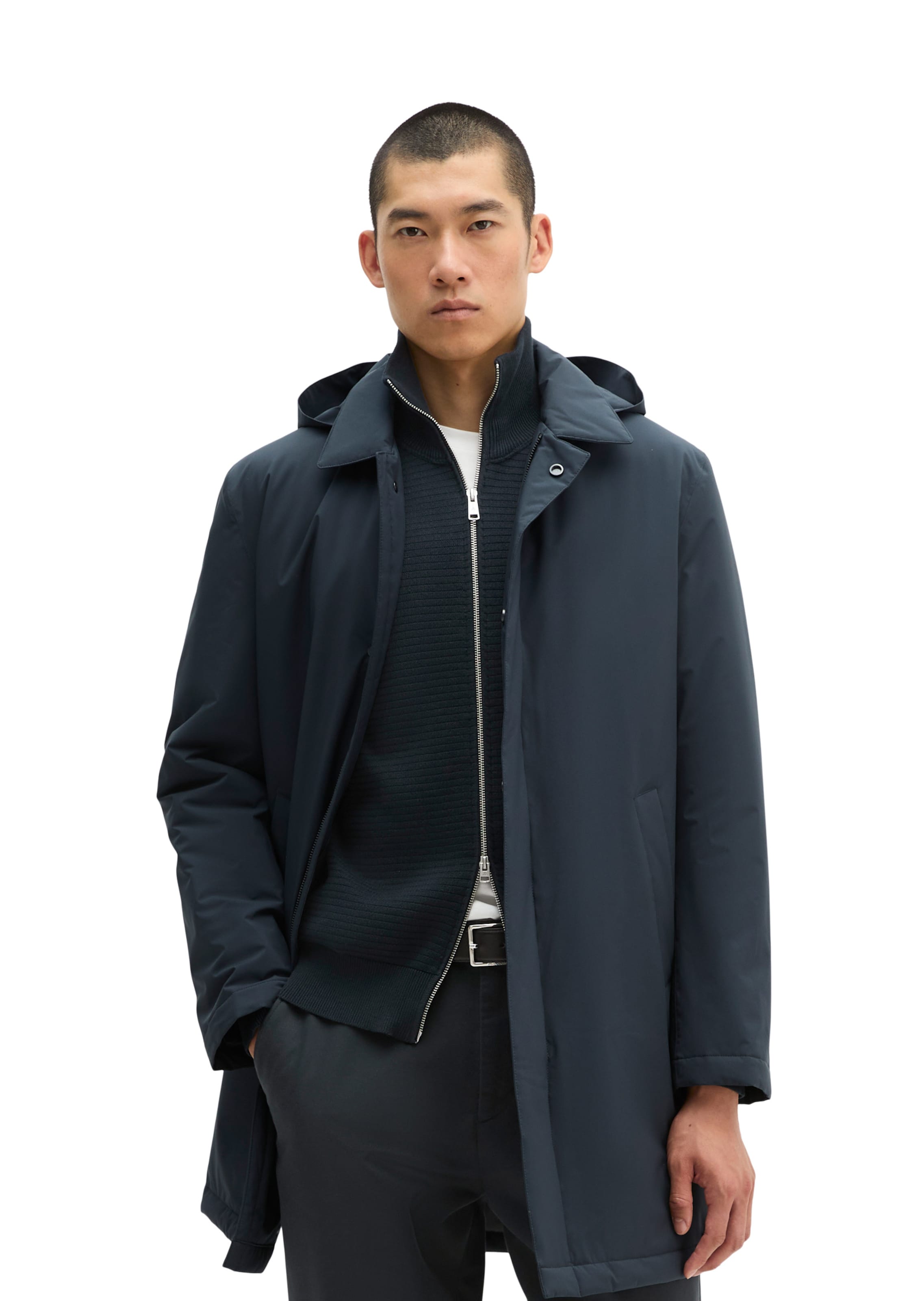 Manteau mi-saison Marc O'Polo en bleu : devant