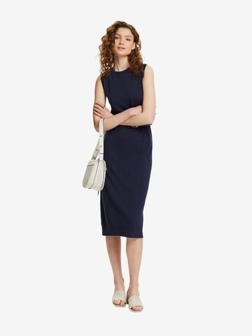 ESPRIT Gebreide jurk in Blauw