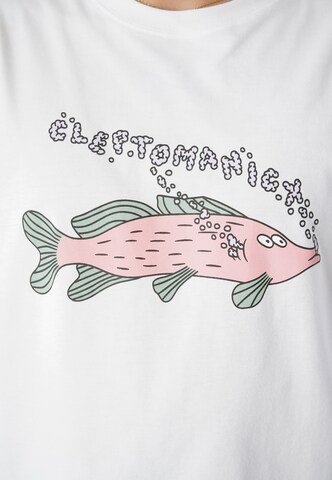 Cleptomanicx T-Shirt 'Bubbles' in Weiß