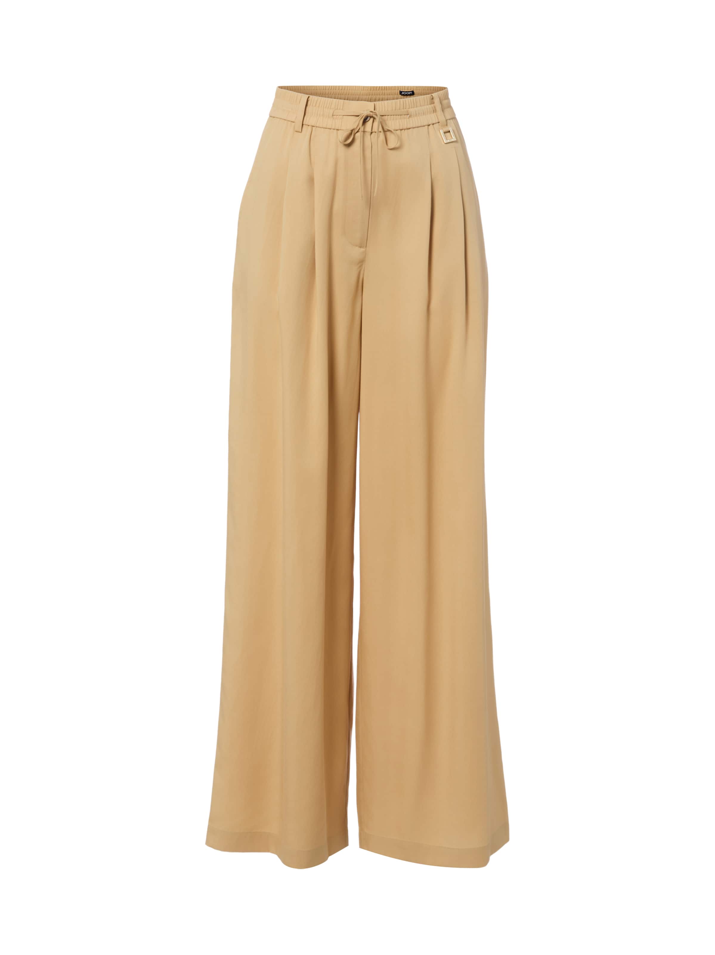 JOOP! Regular Bandplooibroek ' Palma ' in Beige: voorkant