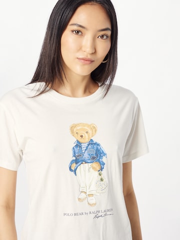 Polo Ralph Lauren Тениска 'Med Bear' в бяло