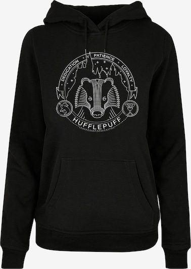 F4NT4STIC Sweat-shirt 'Harry Potter Hufflepuff Seal' en noir / blanc, Vue avec produit