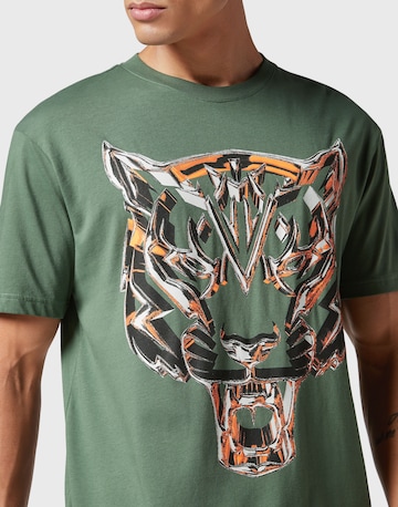 Plein Sport - Camiseta 'Chrome Tiger' en verde