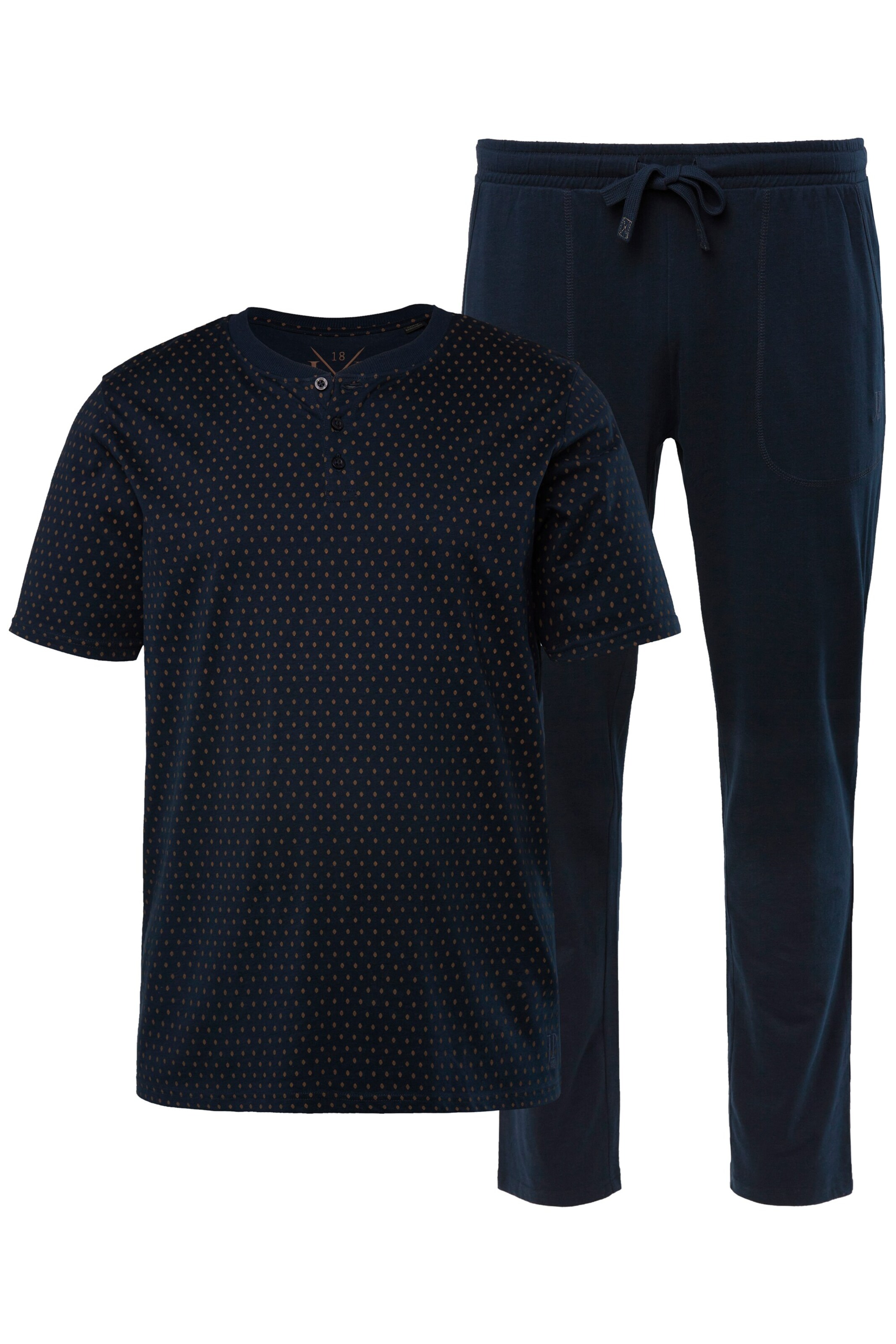 JP1880 Pyjama lang in Blau: Vorderseite