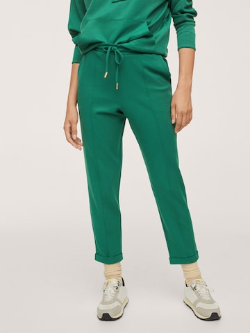 Coupe slim Pantalon 'FLORIDA 1' MANGO en vert : devant