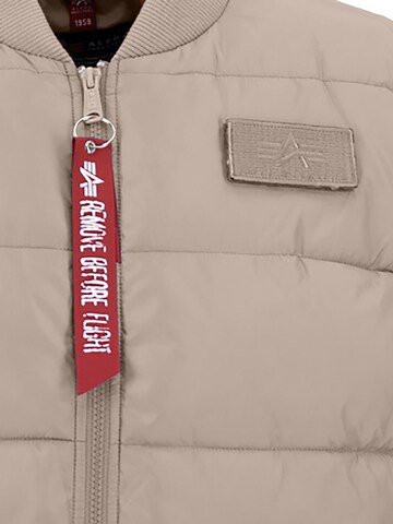 ALPHA INDUSTRIES Vest 'LW' in Beige