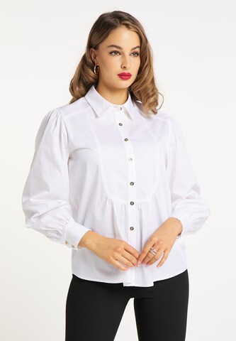 faina Blouse in Wit: voorkant