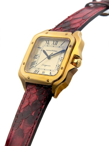 Laurent Philippe - Reloj analógico 'Conqueror The Golden Eye – Serpent Rouge' en rojo