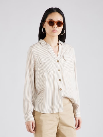 VERO MODA Blouse 'Bumpy' in Beige: voorkant