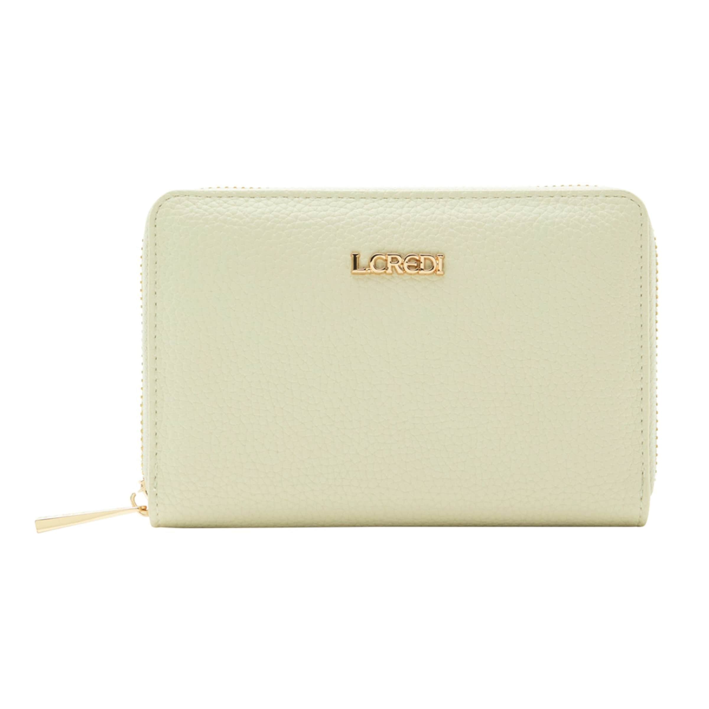 L.CREDI Wallet 'Perla' in Beige: front