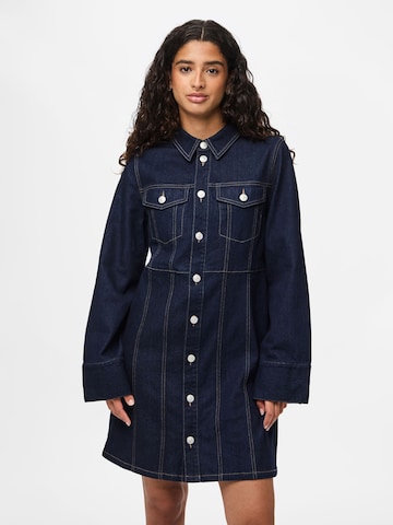 PIECES Blousejurk 'PCFemma' in Blauw: voorkant