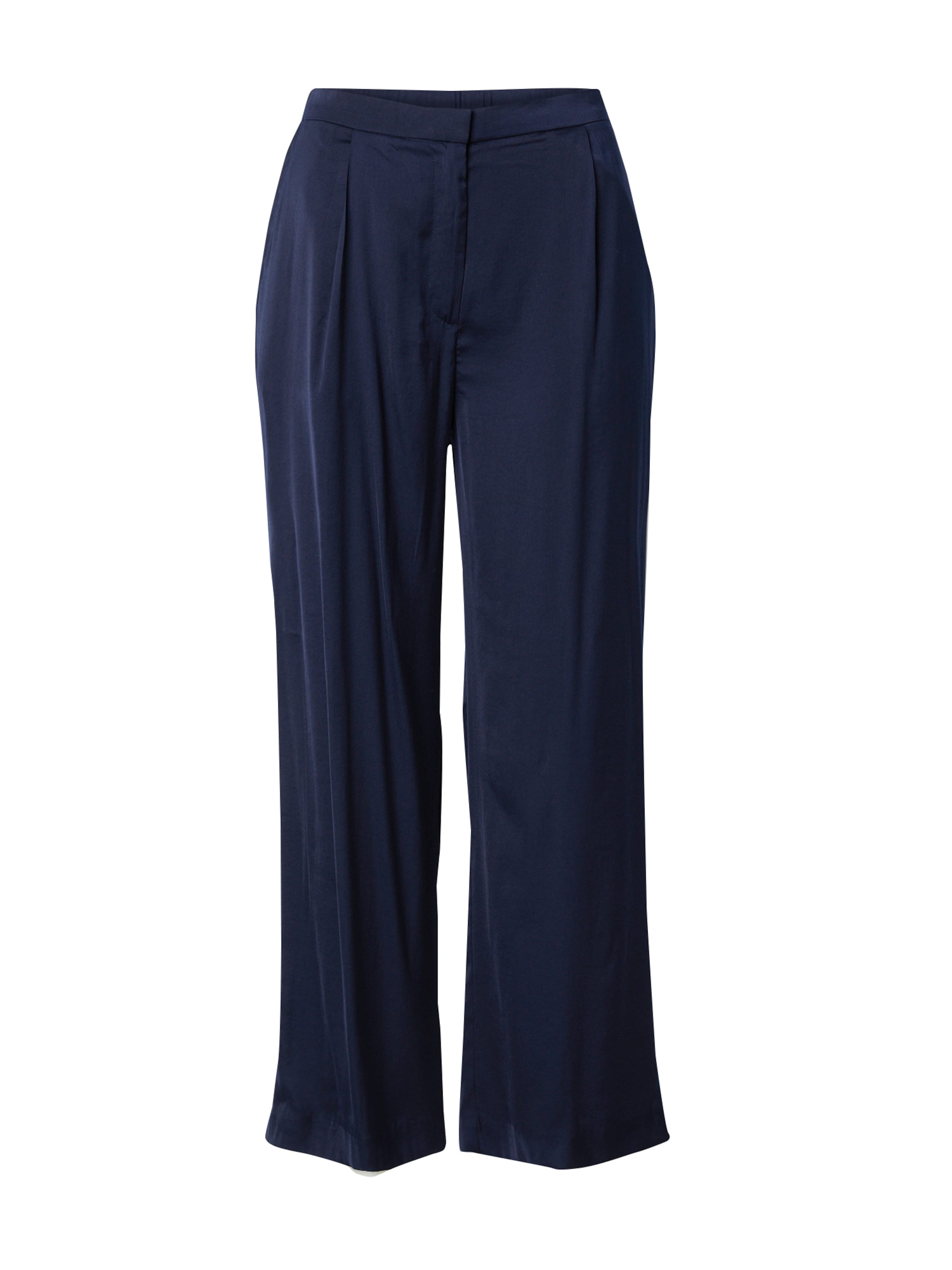 Lindex - Regular Calças com pregas 'Ellen' em azul: frente